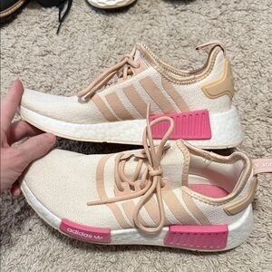 Adidas NMD R1 in Beige and Pink